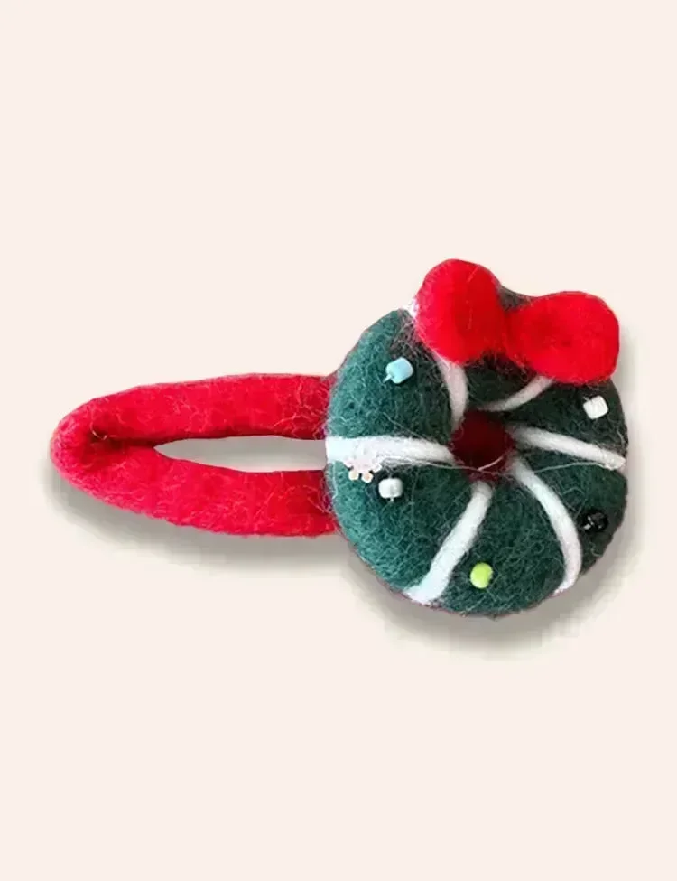 1PCS Christmas Fluffy Hairclip - Image 4
