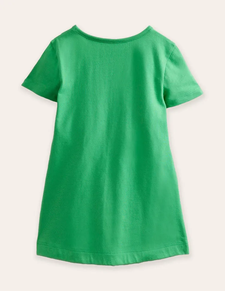 Cartoon Puppy Appliqué Dress - Image 2