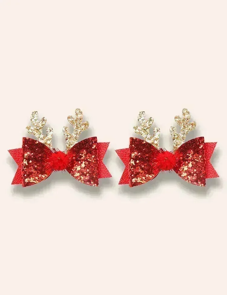 2PCS Christmas Series Sequined Hairclips - Image 3