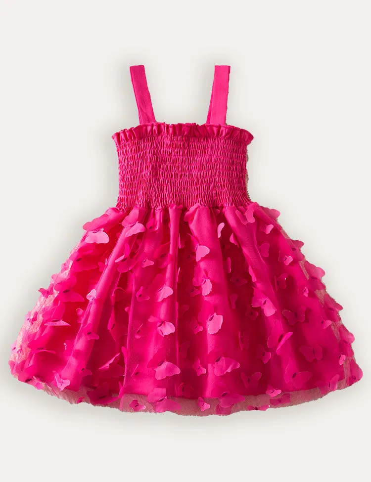 3D Butterfly Tulle Suspender Dress - Image 2