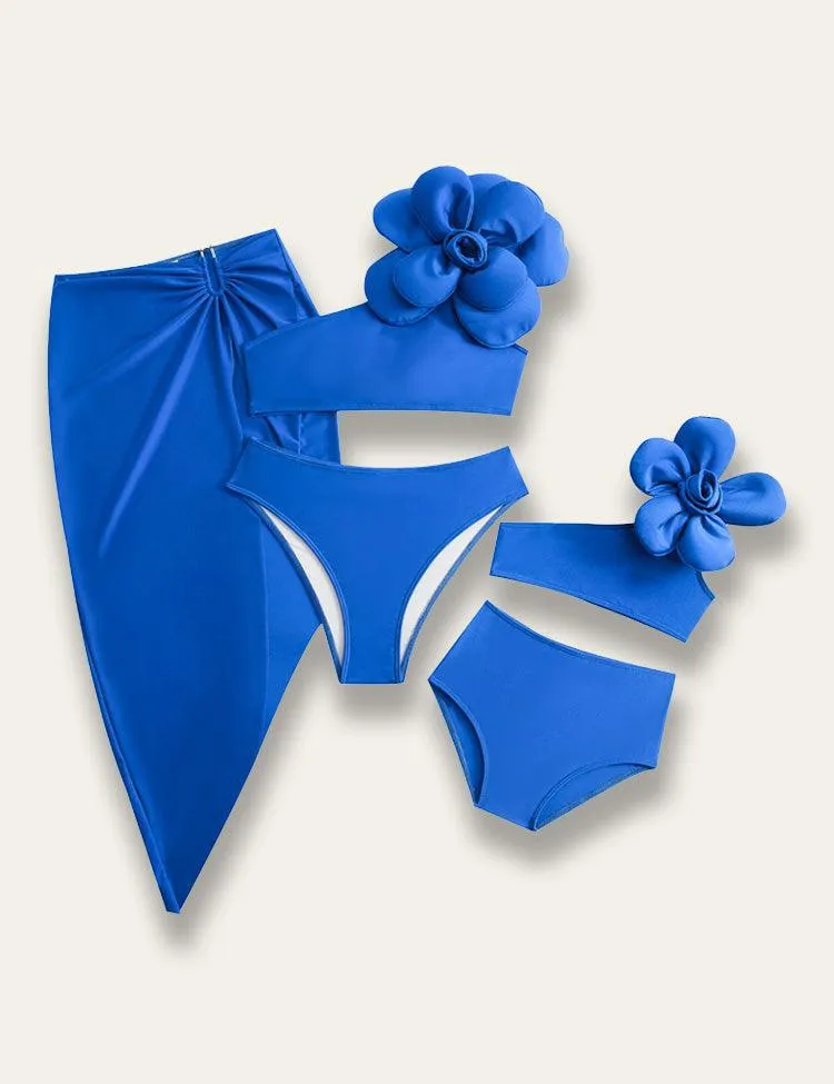 3D Flowers Family Matching Swim Suit - Image 2