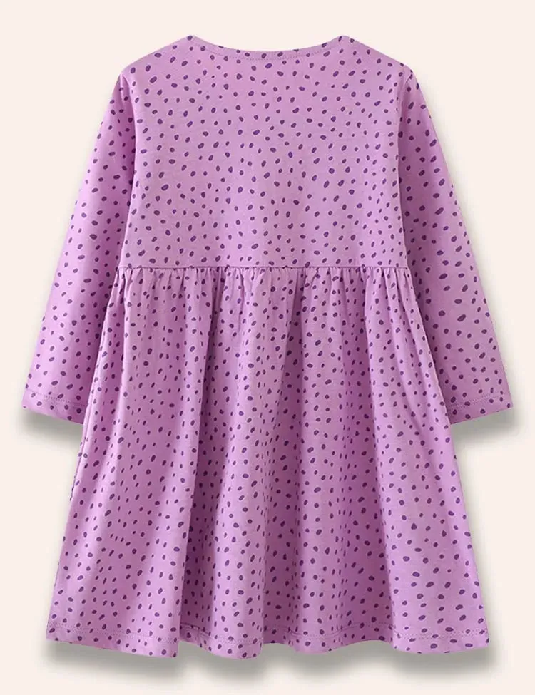 Alpaca Appliqué Dotted Dress - Image 2