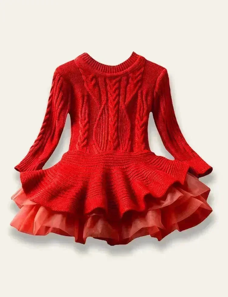 Christmas Long Sleeve Knit Dress