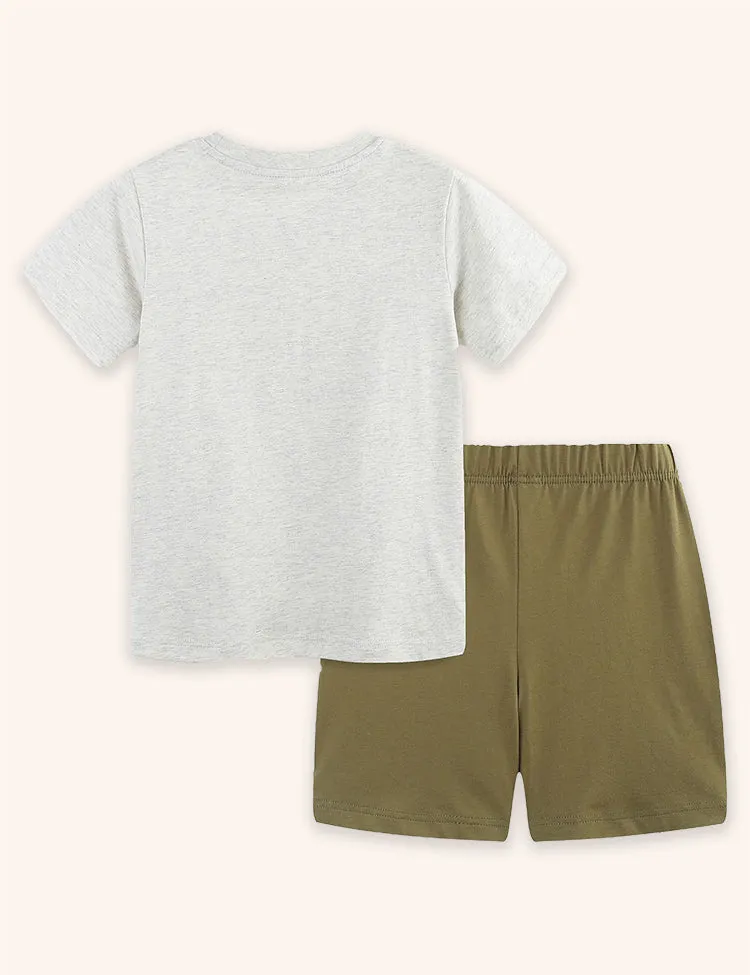 Animal and Plant Printed T-shirt Set - Image 2