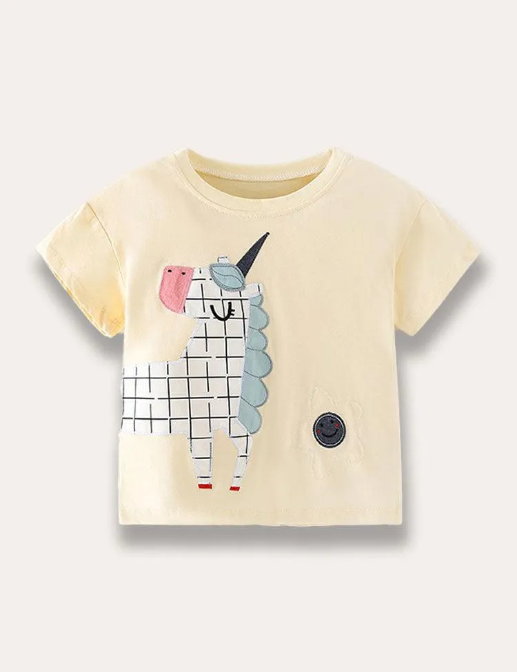 Unicorn Appliqué T-shirt