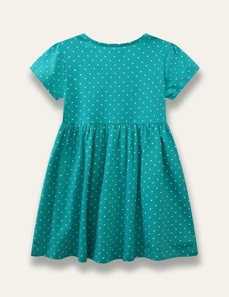 Animal Cartoon Embroidered Spot Dress - Image 2