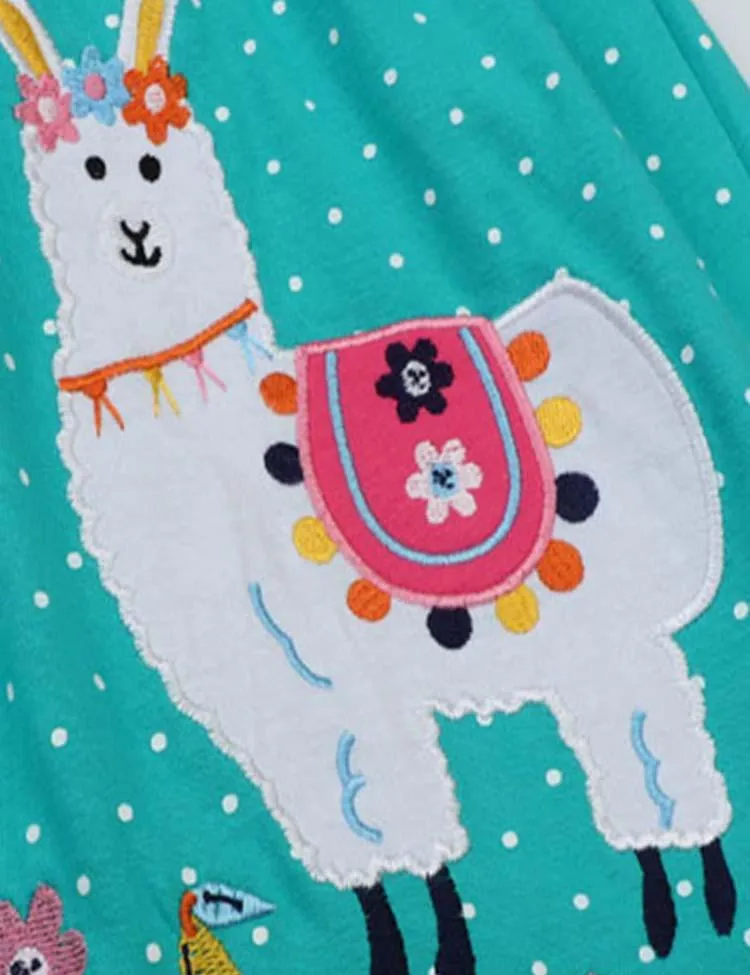 Animal Cartoon Embroidered Spot Dress - Image 3