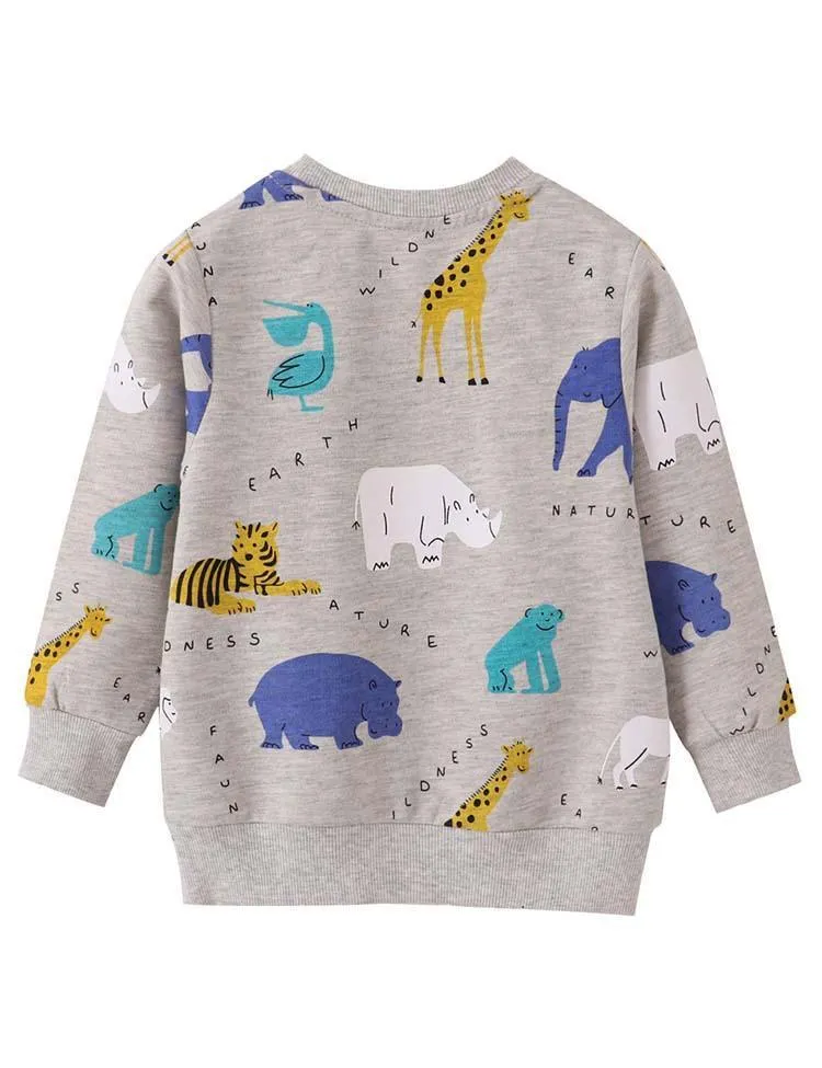 Animal Floral Print Long Sleeve Sweatshirt - Image 2
