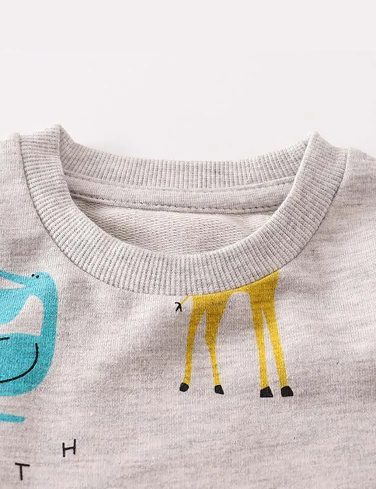 Animal Floral Print Long Sleeve Sweatshirt - Image 3