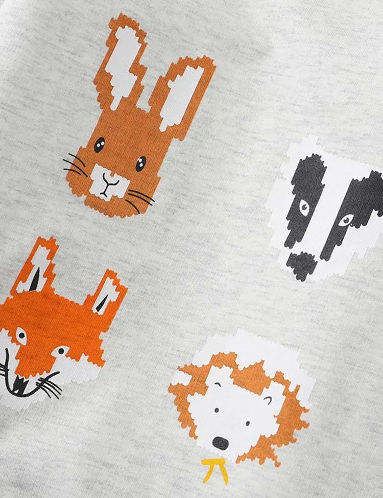 Animal Friends Printed Sweatshirt - Image 2