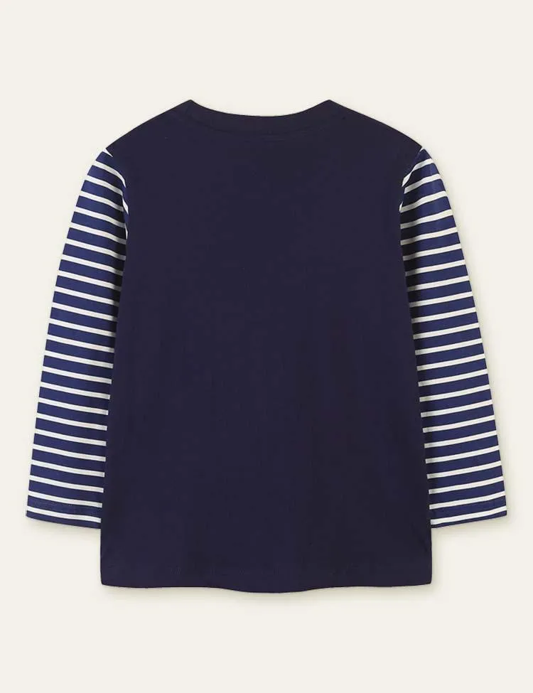 Animal Striped Printed Long Sleeve T-shirt - Image 3
