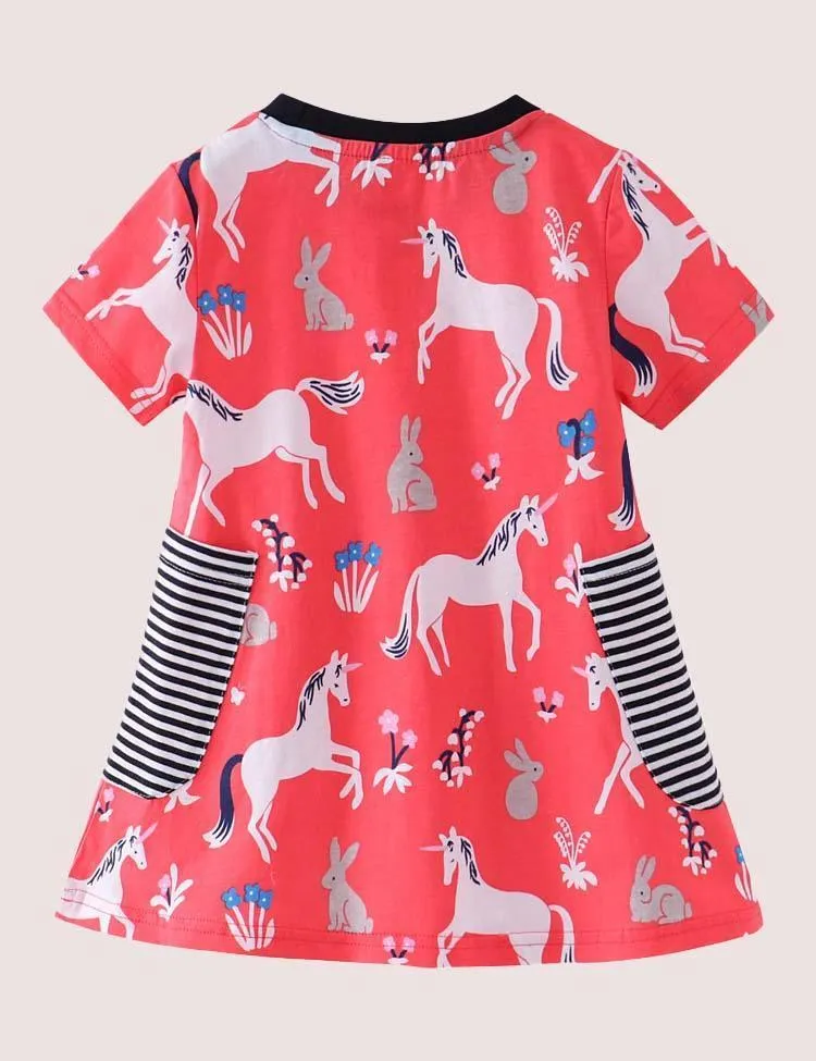 Animal Print Striped Dress - Image 3