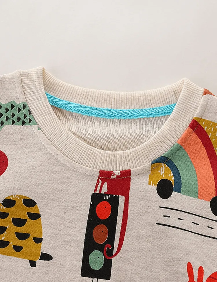 Animal Printed Long Sleeve Sweatshirt - Image 3