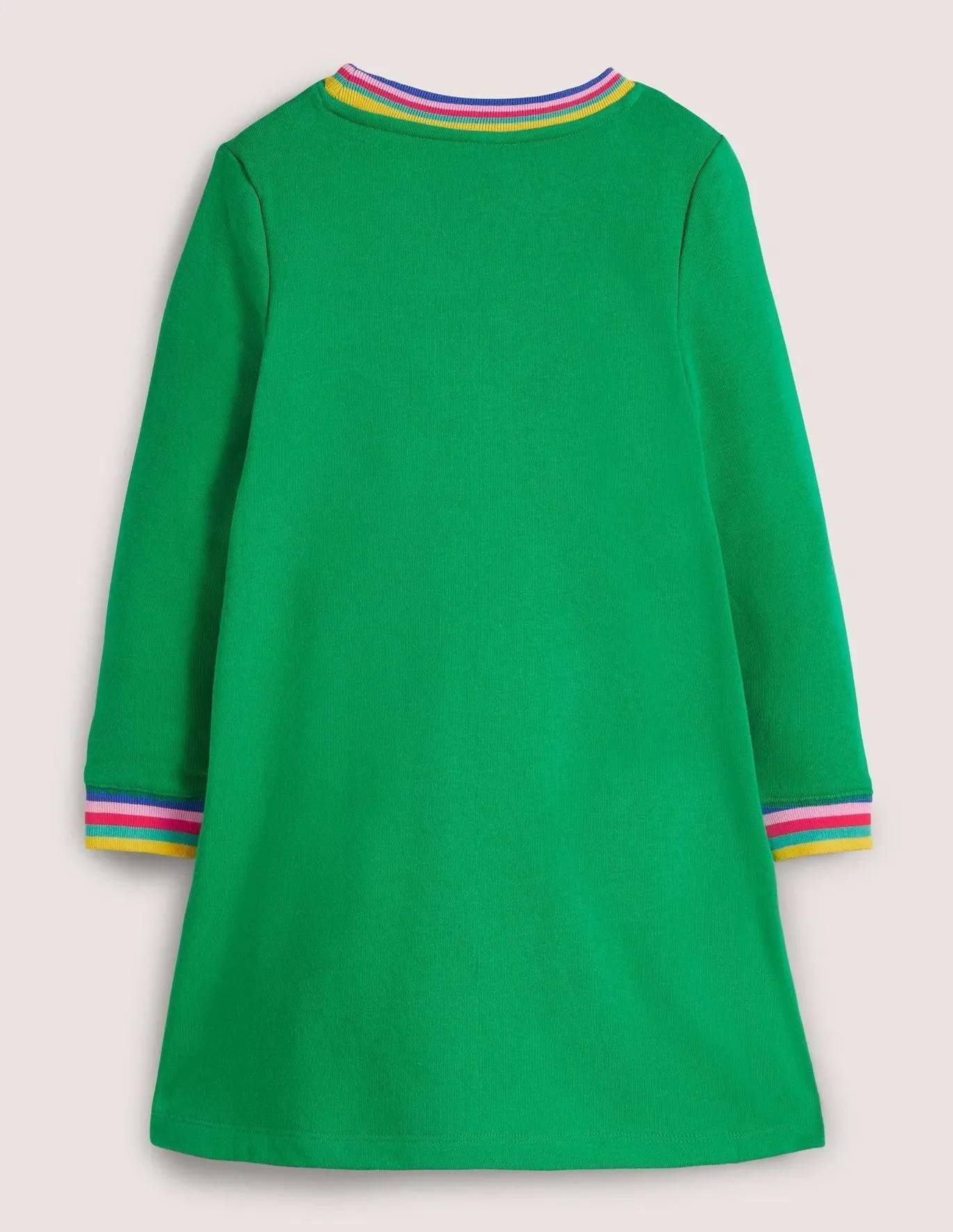 Appliqué Short Sleeve Dress Highland Green Cats - Image 6
