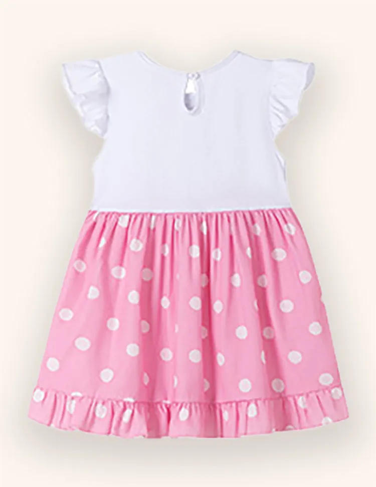 Baby Elephant Bow Printed Dress - Image 2