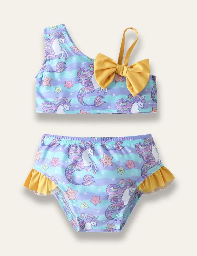 Baby Girl Animal Bikini Split Swimsuit - Image 4
