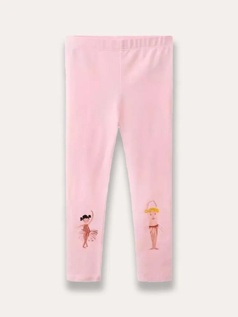 Ballerina Girl Print Leggings