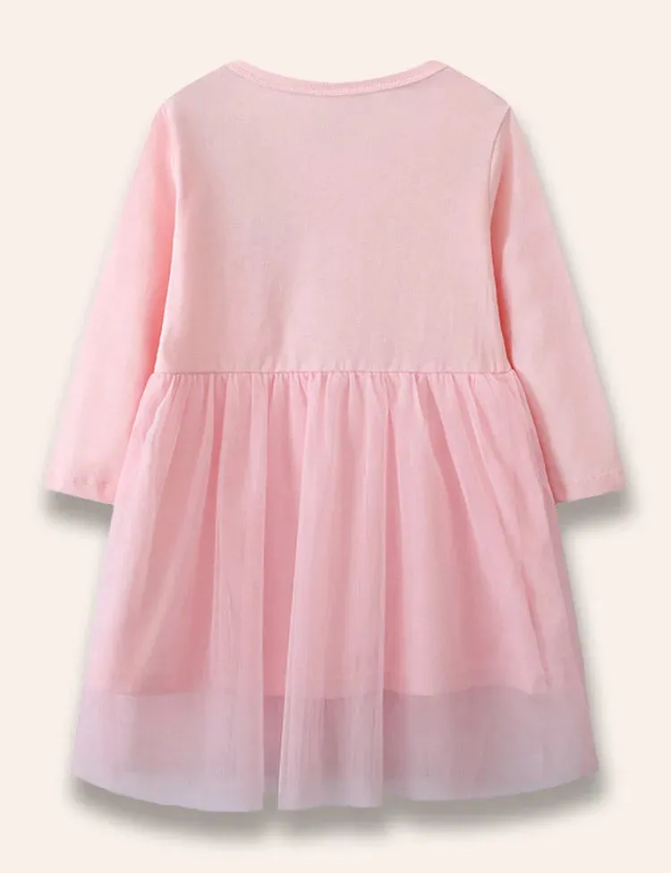 Ballet Girl Long Sleeve Tulle Dress - Image 3