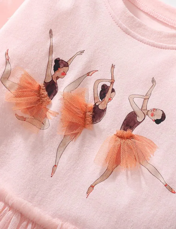 Ballet Girl Long Sleeve Tulle Dress - Image 2