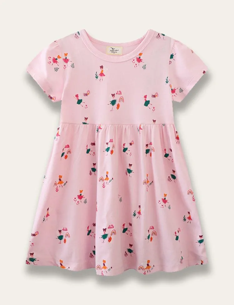 Ballet Girl Printed Dress