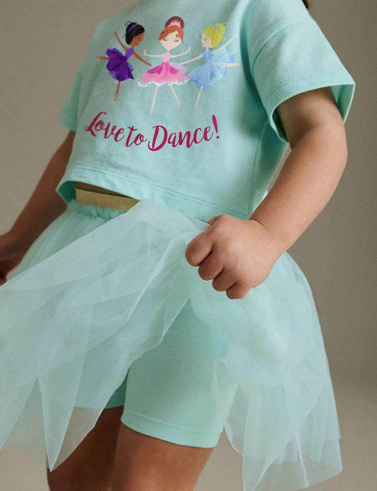 Ballet Girl Printed T-Shirt+Tulle Skirt - Image 2