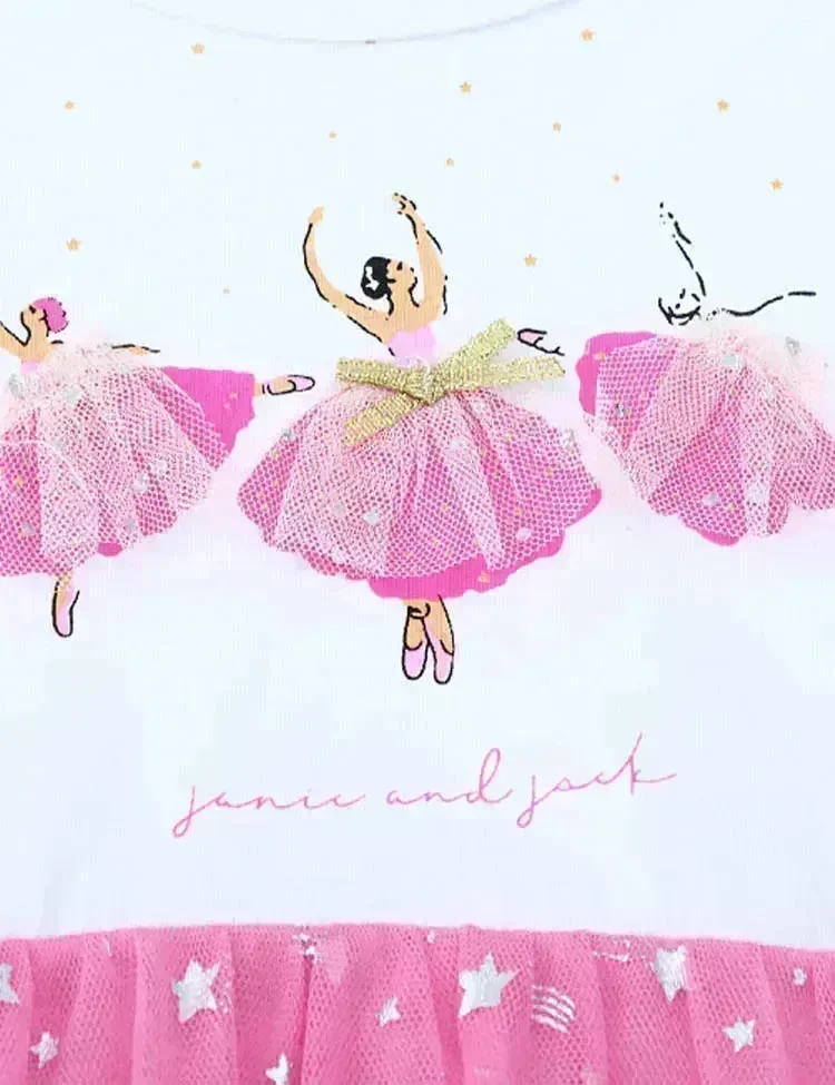 Ballet Girl Ruffled Starry Tulle Dress - Image 2