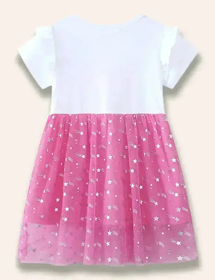 Ballet Girl Ruffled Starry Tulle Dress - Image 3