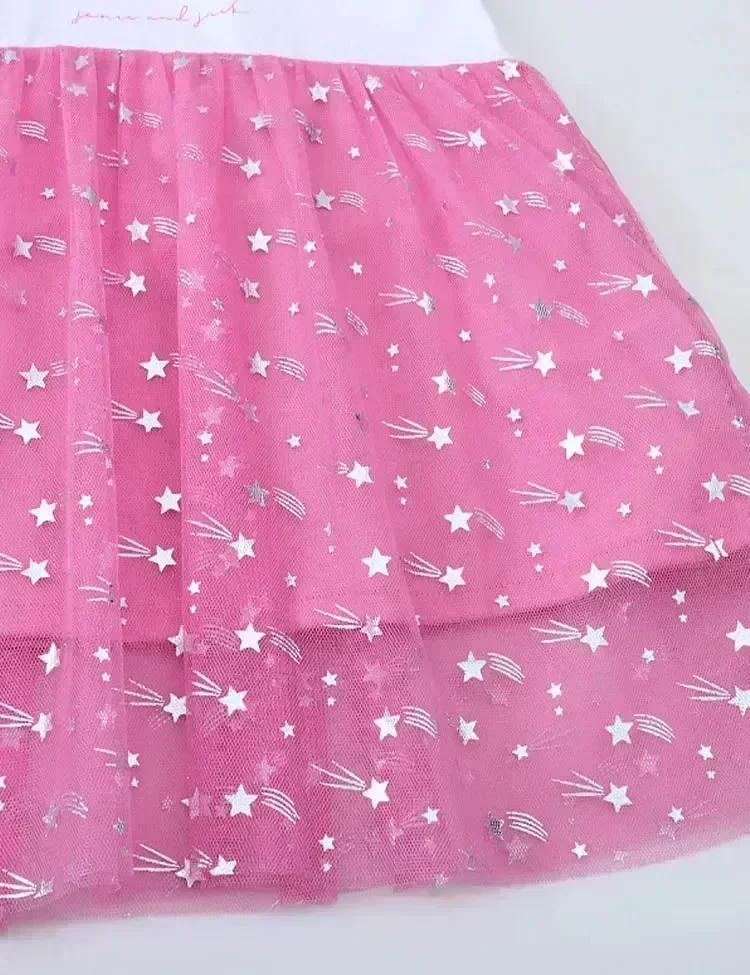 Ballet Girl Ruffled Starry Tulle Dress - Image 4