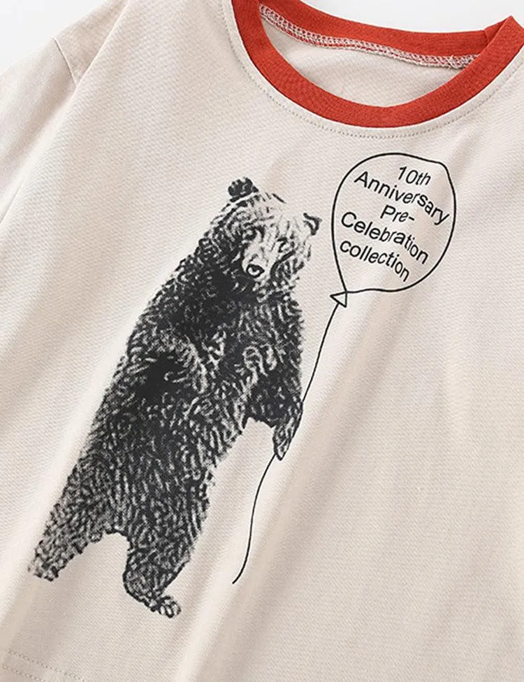 Balloon and Bear Printed Long-Sleeved T-shirt - Image 2