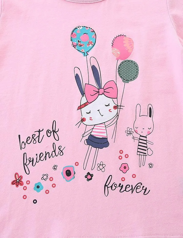 Balloon Bunny Print T-Shirt - Image 2