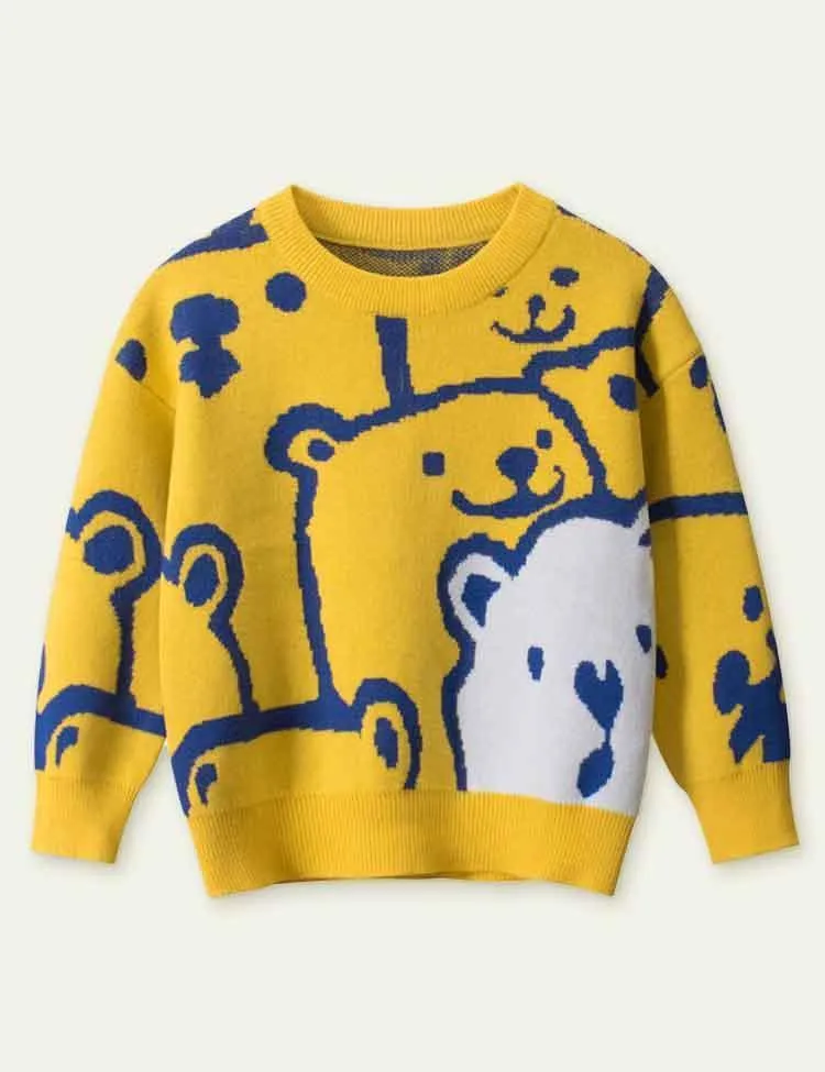Bear Brocade Sweater - Image 4