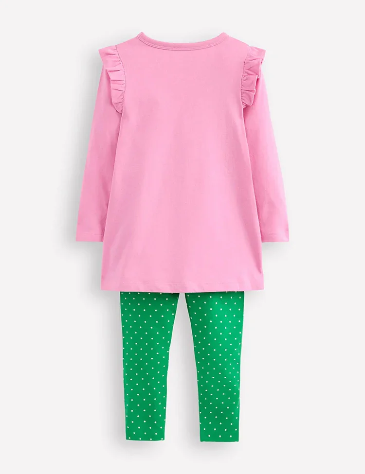 Bee Flower Appliqué Tunic / Legging - Image 4