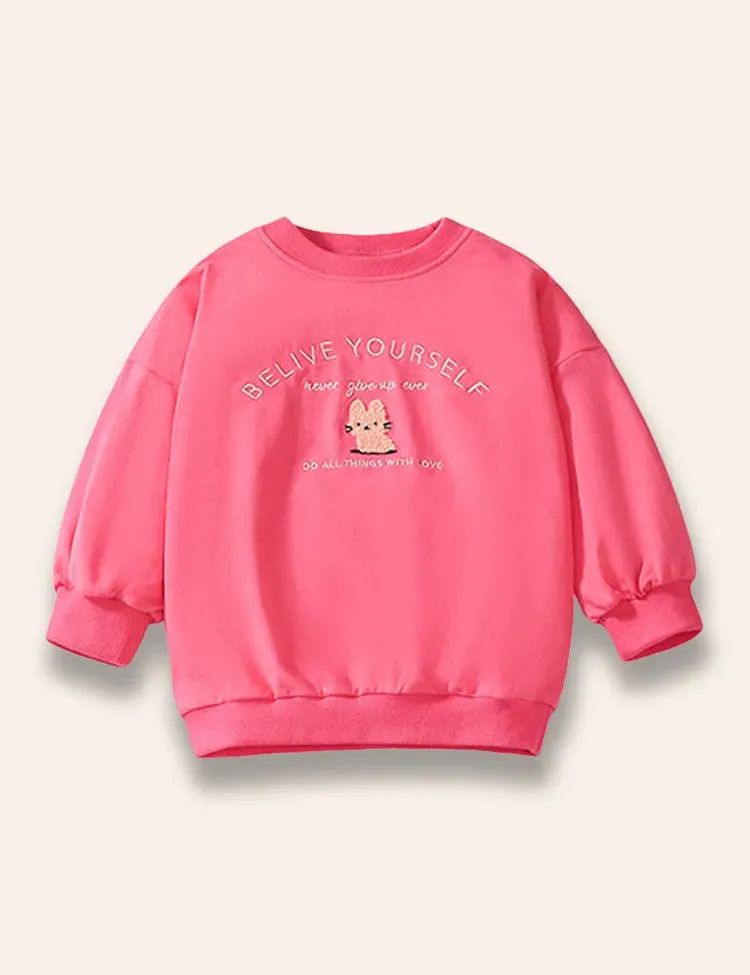 Believe Yourself Embroided Sweatshirt Set - Image 2