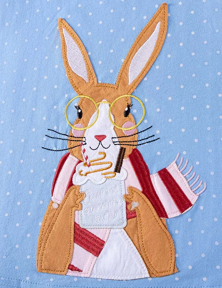 Big Bunny Appliqué Long Sleeve Dress - Image 2