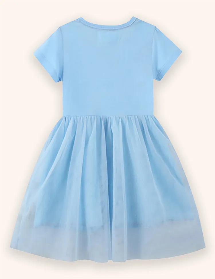 Blue Unicorn Tulle Dress - Image 2