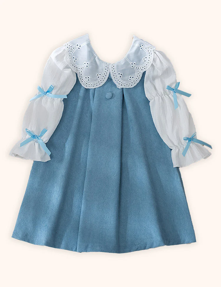Bow Long Sleeves Dress - Image 6