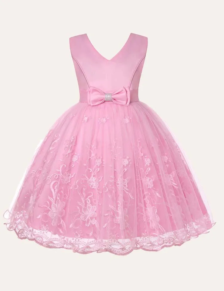 Bow Mesh Party Dress - Image 2