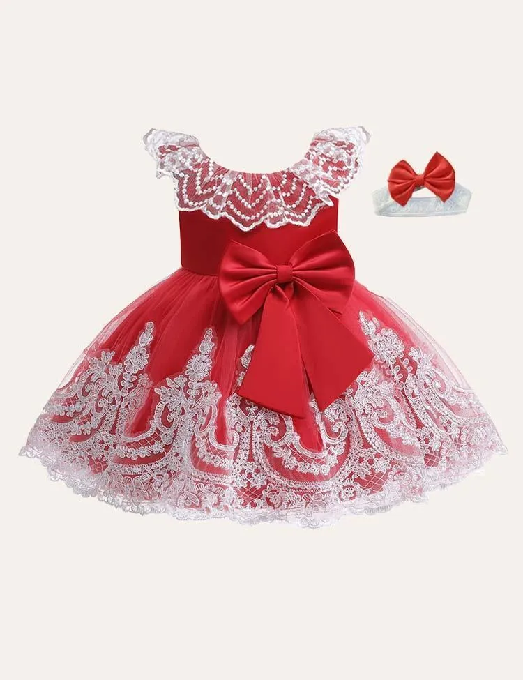 Bow Mesh Sleeveless Dress