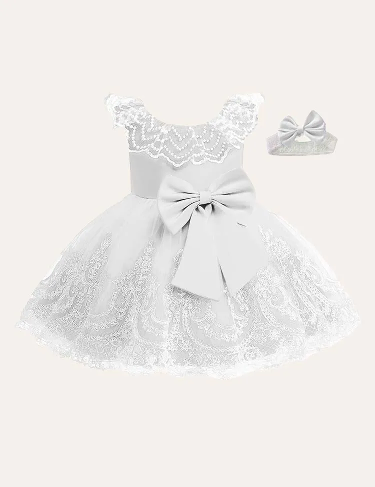 Bow Mesh Sleeveless Dress - Image 2