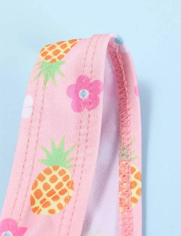 Bow Pineapple Floral Printed Swimsuit - Image 3