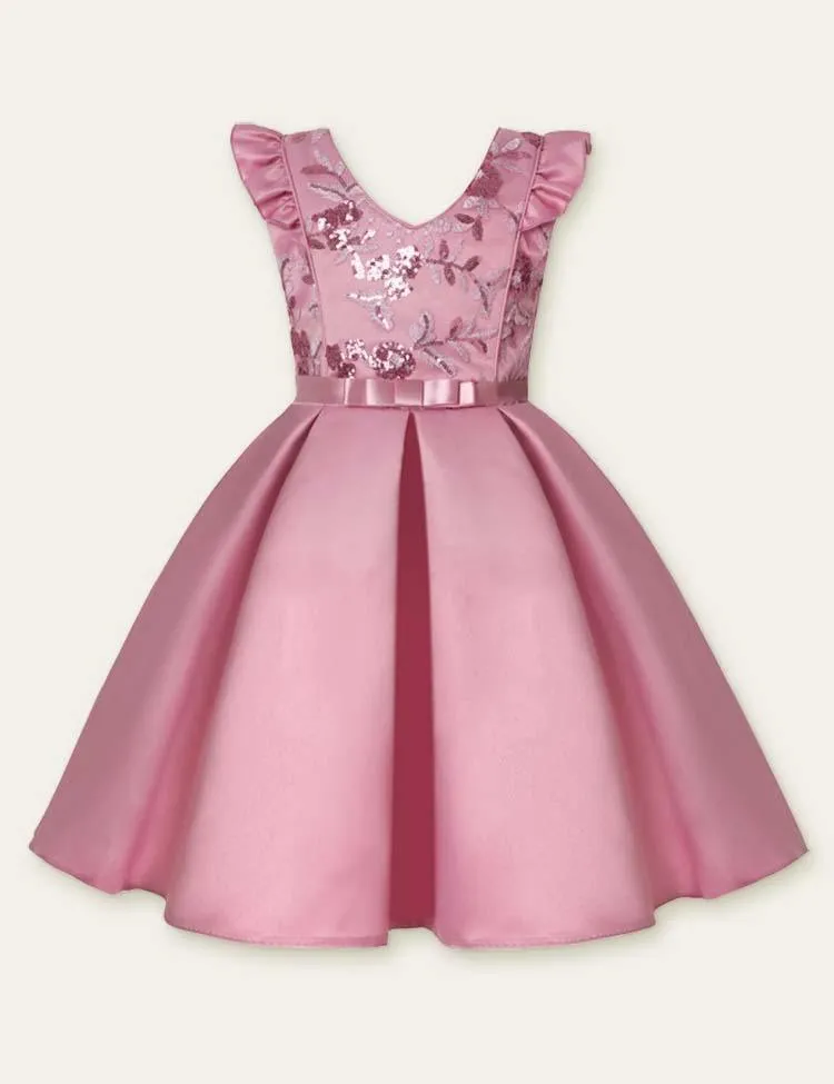 Bow Sleeveless Party Dress - Image 4