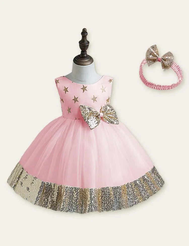 Bow Sleeveless Party Dress - Image 2