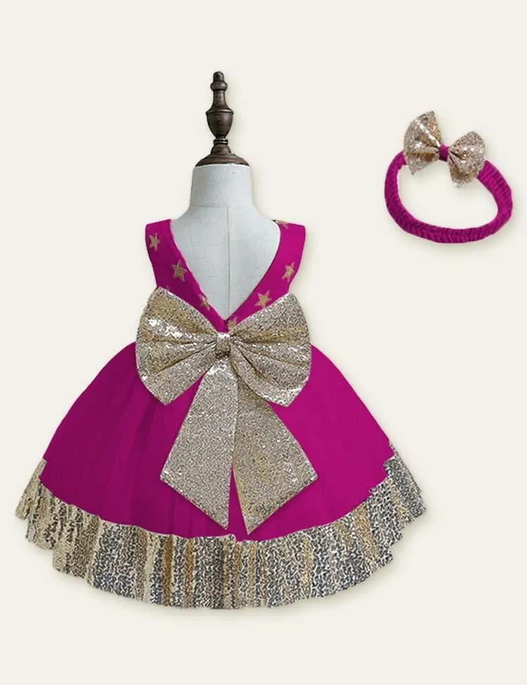 Bow Sleeveless Party Dress - Image 4