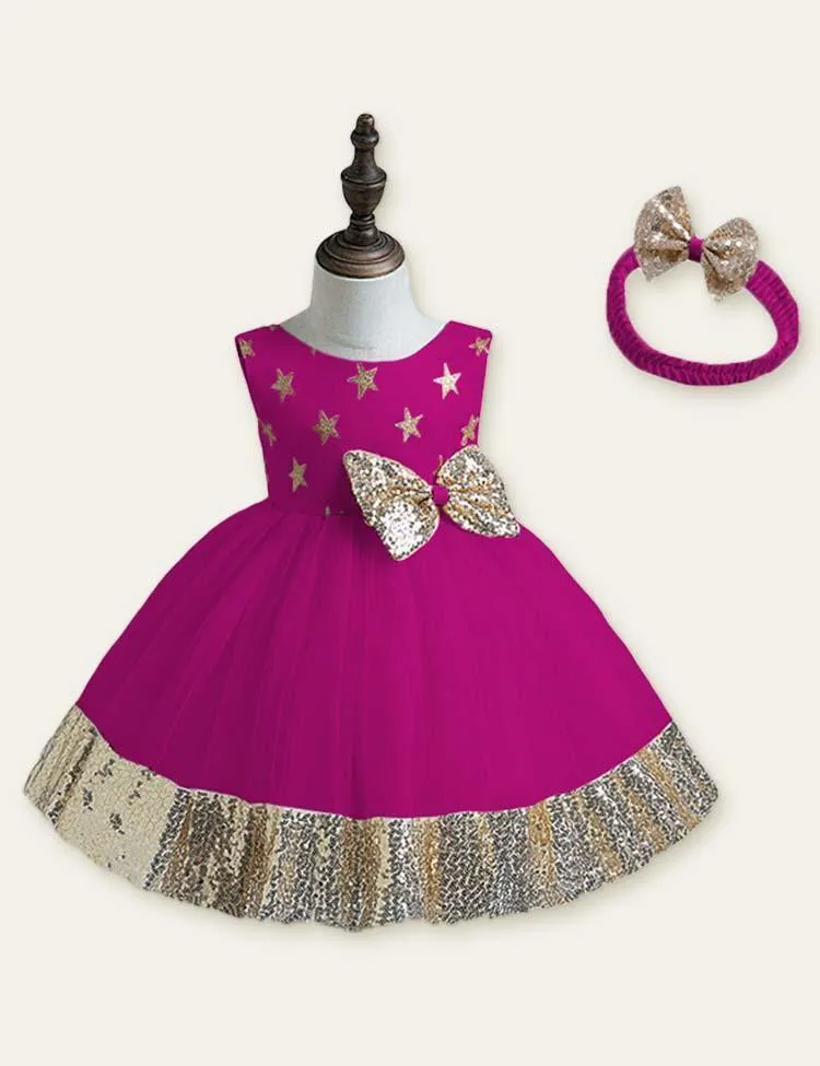 Bow Sleeveless Party Dress - Image 5