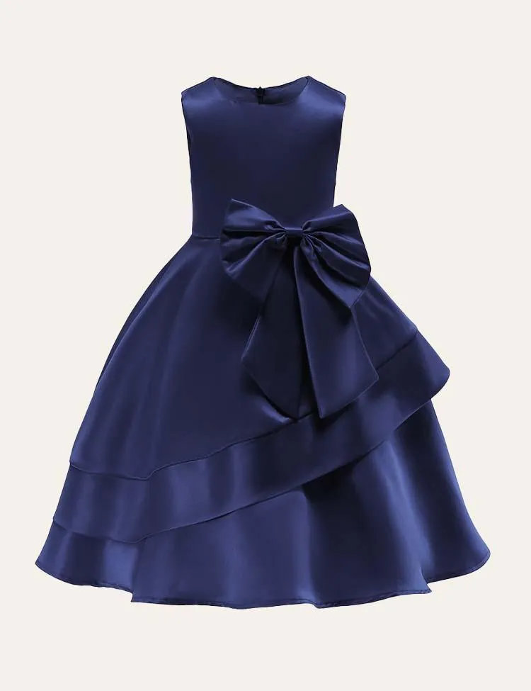 Bow Sleeveless Party Dress - Image 3
