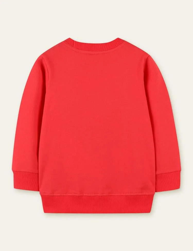 Bowknot Puppy Appliqué Sweatshirt - Image 3