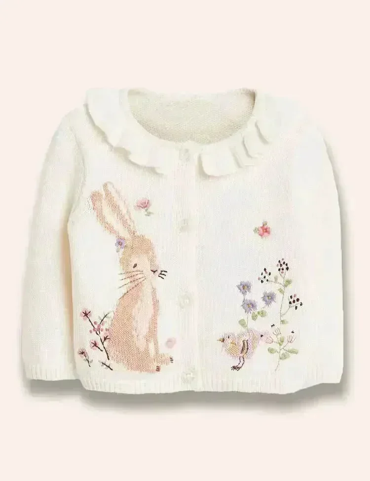 Bunny Birdy Embroidered Cardigan - Image 4