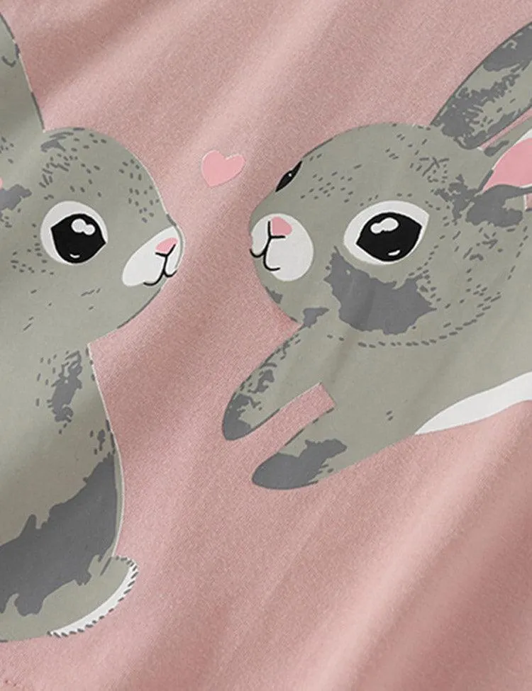 Bunny Print T-shirt Set - Image 2