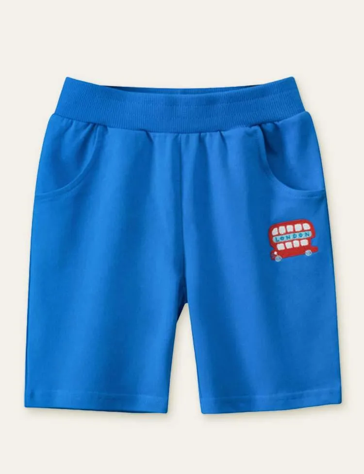 Bus Embroidered Shorts
