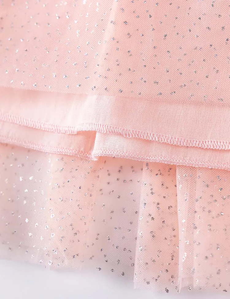 Butterfly Appliqué Long Sleeve Tulle Dress - Image 2